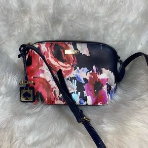 KATE SPADE navy blue floral crossbody